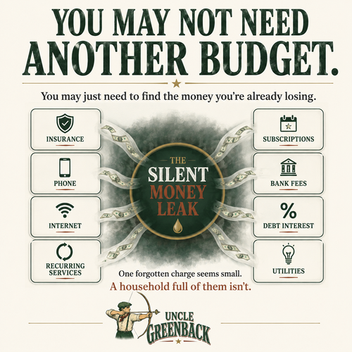 $1,000 Money Leak Detector™ Household Savings tracker
